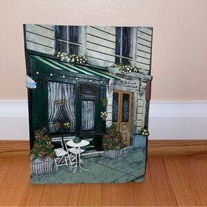 Scott Steele Artissimo 3D "Cafe" Wall Plaque French 8"x6”